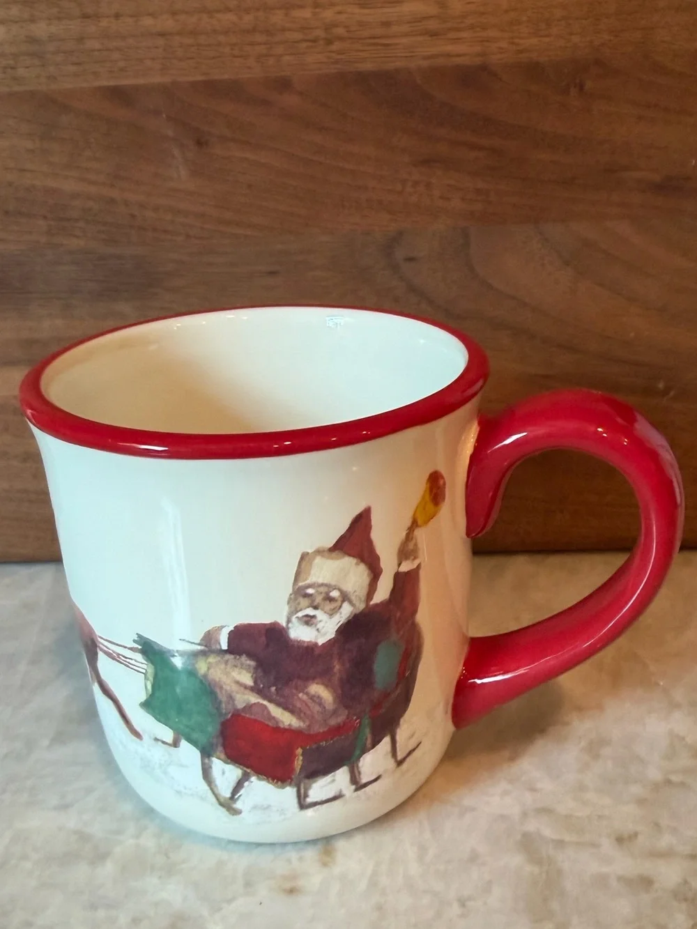 Willliams Sonoma Santa and his reindeer mug 2011